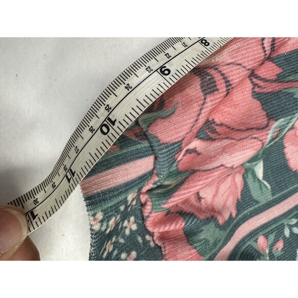 Chocolate Soup Vtg Girls 2t Floral Bubble Romper Teal Pink - Picture 11 of 11